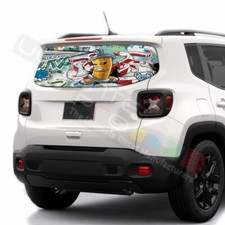 Perforated Sticker for Jeep Renegade Sport Latitude Trailhawk Rear Window decal