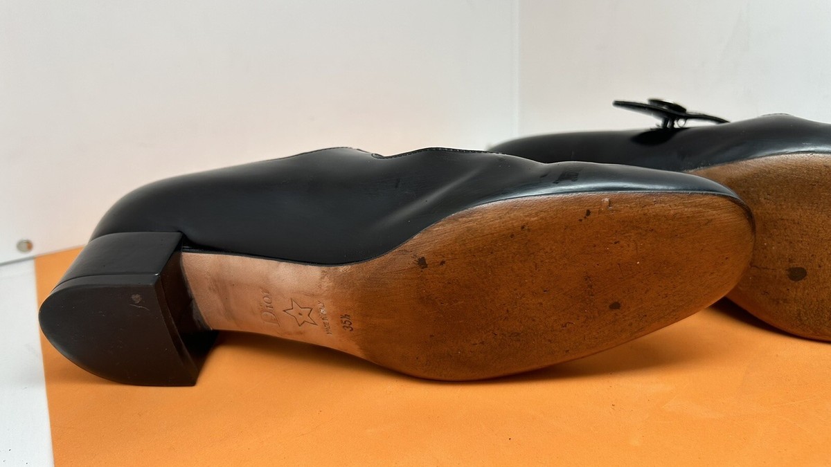 Dior Black Leather D-Doll Mary Jane Pumps Size 35 1/2 D | eBay
