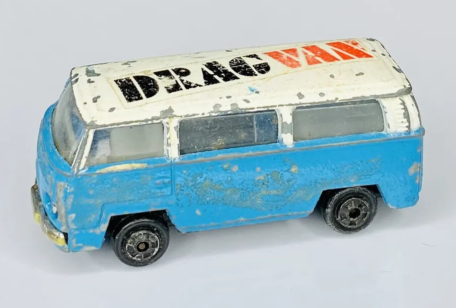 Vintage Zylmex Volkswagen VW Drag Van P332 - White/Blue Bus
