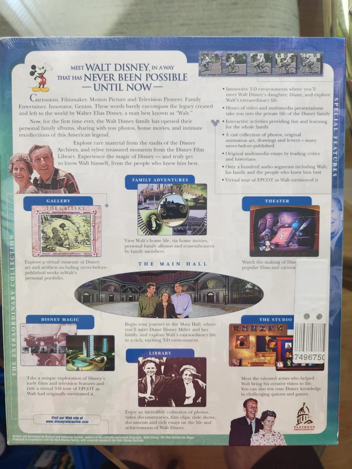 WALT DISNEY: An Intimate History of the Man and His Magic CD ROM Factory Sealed! - Image 2 of 3