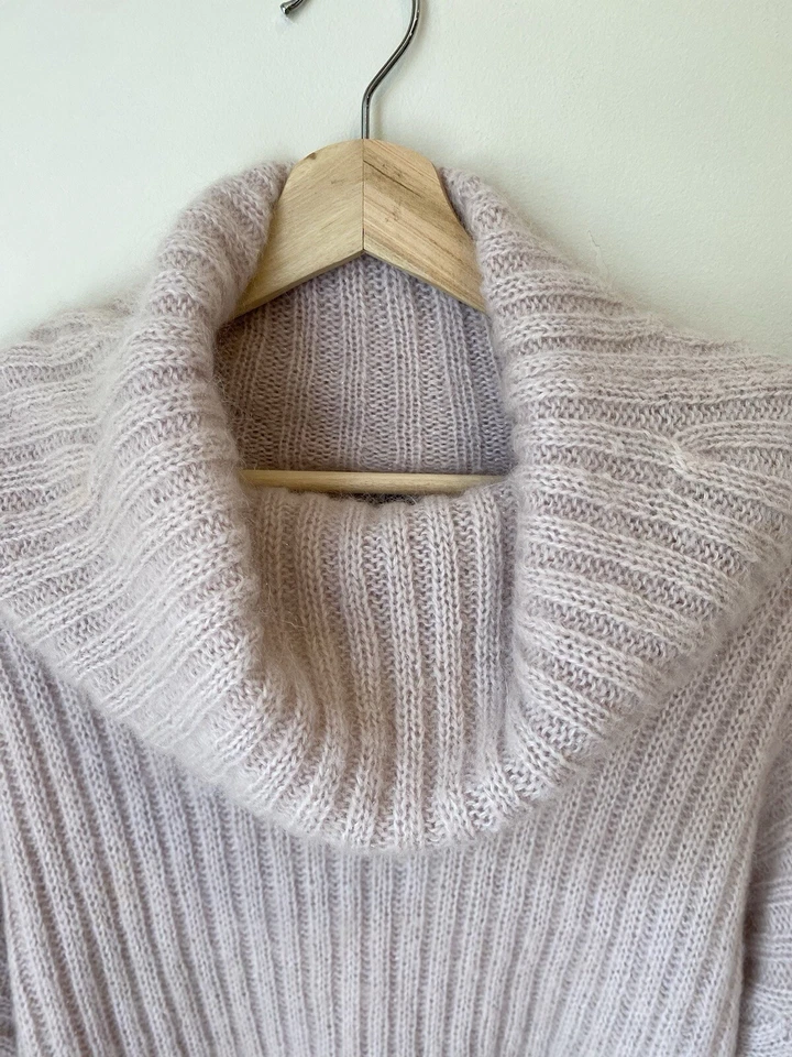 Jac + Jack Mujer Lana Mohair Lurex Cuello Redondo Tejido Manga Larga Rosa Talla M/AU 10 Foto 3 de 4