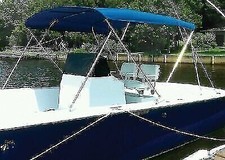 Carver Covers 604A02 3 Bow Bimini Top 79-84In Jet Black Canvas Made by Carver...