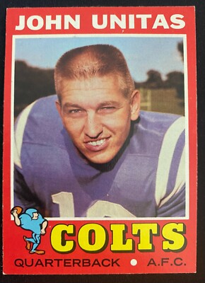 1971 Topps Football Johnny Unitas #1 NM