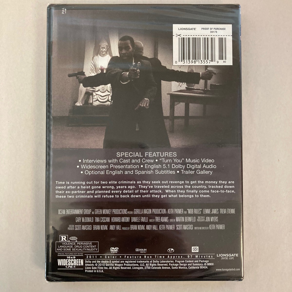 Mob Rules (DVD, 2010) New- Lennie James, Treva Etienne, Criminals