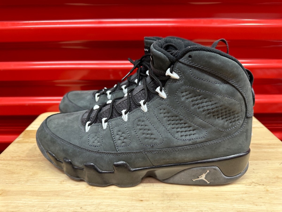 Nike Air Jordan 9 Retro Anthracite White Black 302370-013 Used