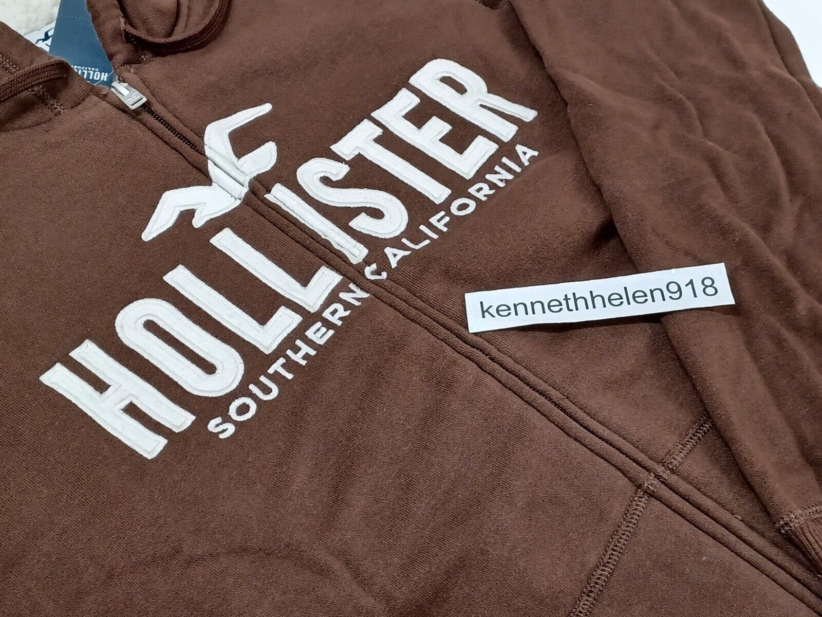 HOLLISTER SHERPA FULL ZIP HOODIE SWEATSHIRT BROWN WOMENS SIZE S,L