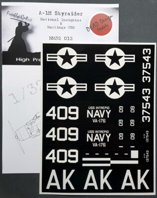 A-1H Skyraider Nat. Ins. Mask USN for 1/32 Zoukei Mura - DEAD Design NM32012