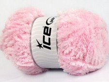 Baby Pink Panda Fuzzy Plush Yarn 100 Gram, 87 Yards Ice 58825 Short Eyelash