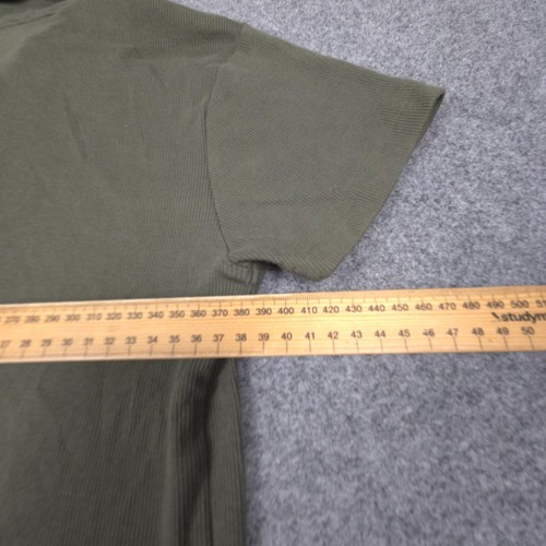 Stussy Shirt Womens 6 Green Short Sleeve Button Up collared cotton Size 6 - Picture 8 of 10