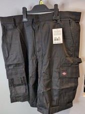 Lee Cooper LCSHO806 Mens Multi Pocket Work Safety Pants Cargo Shorts, Black, 36W