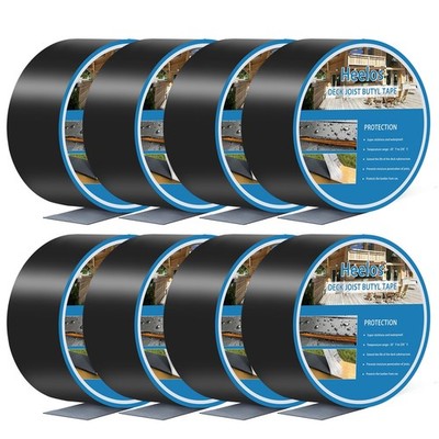 Deck Joist Tape 1-5/8 x 50 Butyl Flashing 8 Rolls Black Heelos Joists Decking