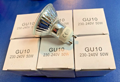 6 X  Reflektor HALOGEN LAMPEN  GU10 230V 50W WARM WEIß DIMMBAR Briloner Leuchten