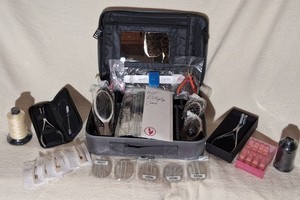 HUGE LOT OF HAIR EXTENSION CARE TOOLS AND ACCESSORIES.