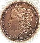 1882 P Morgan circulated some luster nice features & eye appeal free ship Sigma+