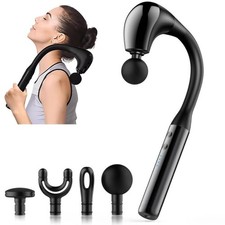 Fronnor Massage Gun Deep Tissue with Extended Handle Glossy Black