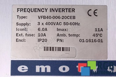 VFB40-006-20CEB FREQUENCY INVERTER EMOTRON - Generalüberholt - Garantie