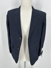 A School Apparel Boys Single Breasted Blazer Size 14 Regular BL4500 Navy Blue
