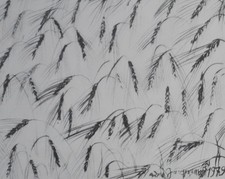 [ART POSTER] Andr&eacute; JACQUEMIN: Le field de bl&eacute;, 1988 #Angers #L'atelier