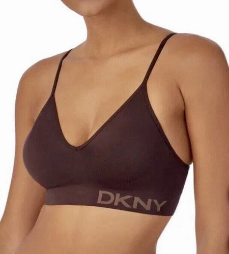 DKNY Women's 2-Pack Seamless Bra, Brown / Pink, Size S - Picture 6 of 6