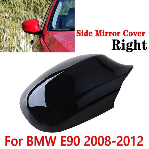 Fits 2009-11 BMW E90 LCI 328i 335i Right Textured Mirror Cover Cap Gloss Black - Picture 1 of 6
