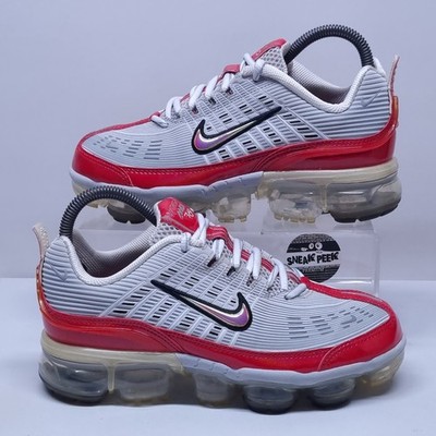 Nike Air Max Turnschuhe - UK Größe 5 - VaporMax 360 Rot Weiß Junior Sneaker 