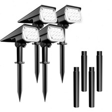 4PCS Outdoor LED Solar Lights Stake Garden Path Yard Landscape Lamps 6000K IP65