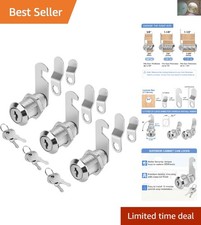 Durable 1-1/8" Cam Locks with 6 Keys: Perfect for RVs, Toolboxes, and Cabinets