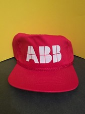 Vintage ABB Technology Power Robotics Company Snapback Cap Red Hat NWOT 80s