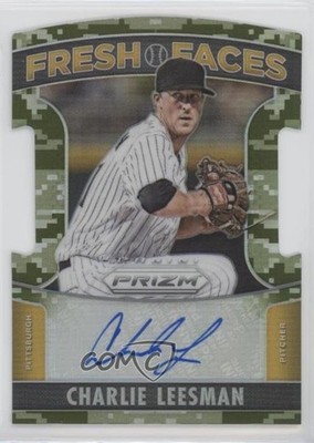 2015 Panini Prizm Fresh Faces Signatures Camo /199 Charlie Leesman #17 Auto fm0