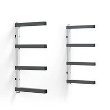 24.25 In. H X 72 In. W X 12.5 In. D Gray/White 4-Level Wall Mounted Storage Rack