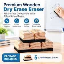 Small Felt Chalkboard Eraser Wood Handle Cleaning Tool Compatible With Wooden