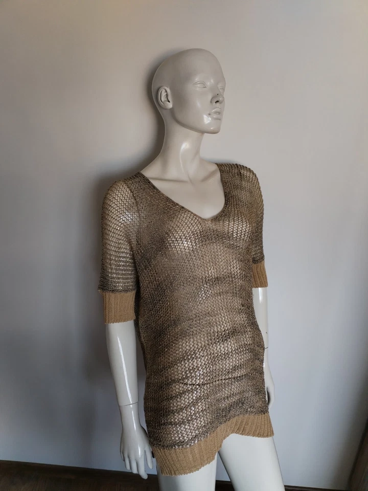 SARAH PACINI сетки вязаный топ блузка один размер - Изображение 4 из 4