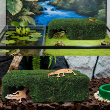 Mossy Cave Hide Reptiles Lizard Moss Hideout Safe Shelter Snake Hut Themed Ideal