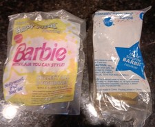McDonald's Barbie Lot Of 2 1992 Hair You Can Style 1994 Locket Surprise NIP