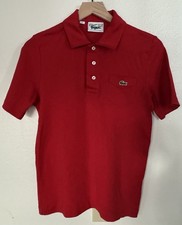 Lacoste Red Polo Shirt Anniversary Limited Edition Women  s Size XS