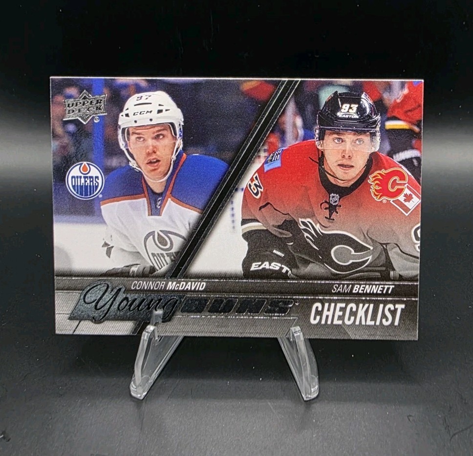 2015-16 Upper Deck Young Guns Checklist Connor McDavid Sam Bennett #250 Rookie