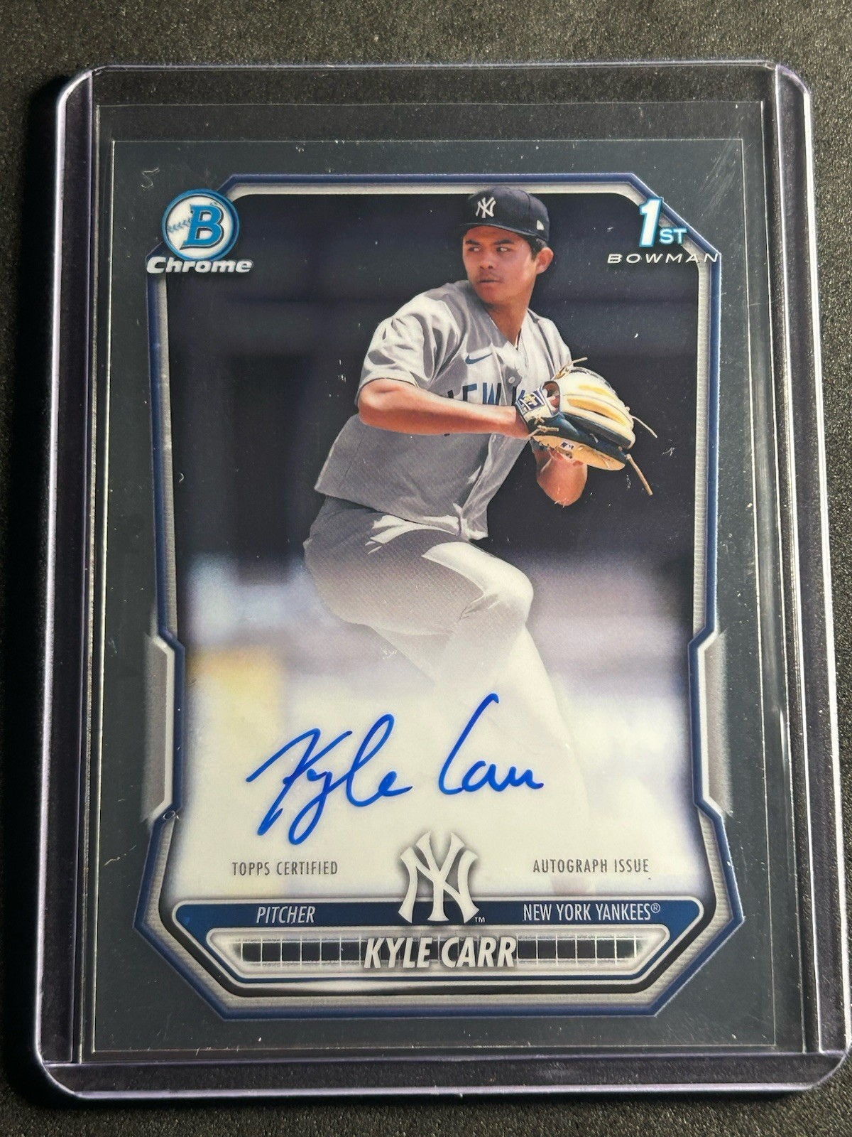 2026 Topps Bowman Chrome Kyle Carr 1st Bowman Autograph Auto #CPA-KCA NY Yankees