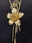 Gold Toned Flower 28” Necklace with Adjustable Slide (#4320). — photo 2