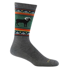 Men's DARN TOUGH 1980 Gray VanGrizzle WOOL MIDWEIGHT CUSHION BOOT'S SOCKS Ram