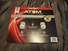 New First Alert 2-Pack ATOM 10-Yr Photoelectric Smoke & Fire Alarms P1010 SEALED
