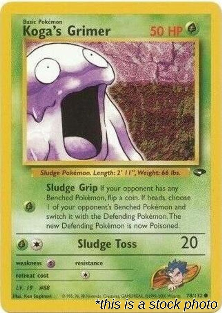 Koga's Grimer Unlimited 078/132 LP Ken Sugimori Pokemon EN NHLP1