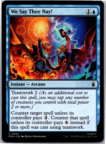 We Say Thee Nay! - C - MTG: Marvel Super Heroes (MSH - 82) 2026 [LP] - Afbeelding 1 van 3
