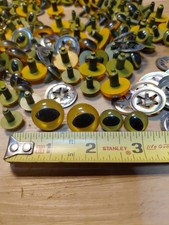 Large Lot Animal YELLOW CAT EYES Puppet/ Craft / Bear/ Doll/ Two Sizes
