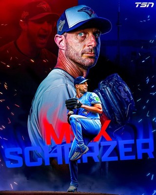 Max Scherzer Toronto Blue Jays World Series MLB 8x10 Photo