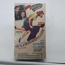 It's a Wonderful Life VHS, 1986, Colorized Version New Sealed James Stewart