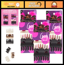 Large Claw Hair Clips Set - Assorted Neutral Colors, 3 Count for All Hair Types