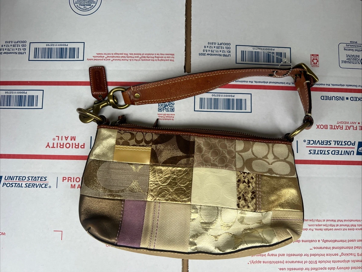 Coach Patchwork Shoulder Bag Beige Bags & Handbags for Women for