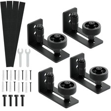 Sliding Barn Door Floor Guide Wall Mount Stay Roller with 8 Setup Options A...