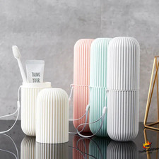 Portable Travel Toothbrush and Toothpaste Case for Camping and Personal Hygiene