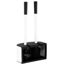 2-In-1 Toilet Brush and Plunger Set in White